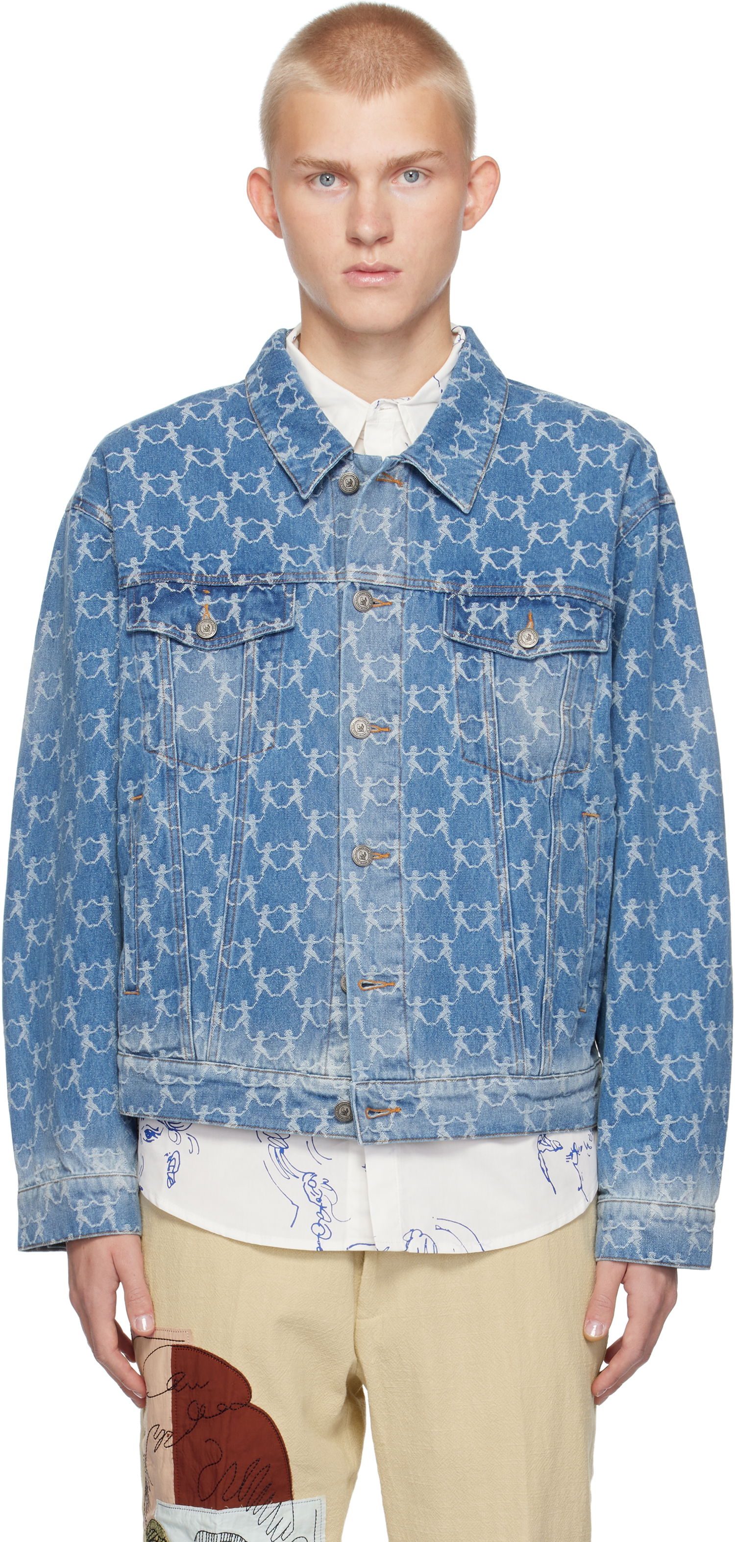 Bunda KidSuper Dancing Ladies Denim Jacket Modrá | AW24-OW-38, 0