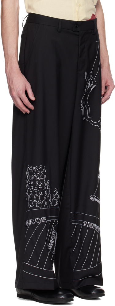 Nohavice KidSuper KidSuper Circus Sketch Baggy Trousers Čierna | SS25-PT-18, 1
