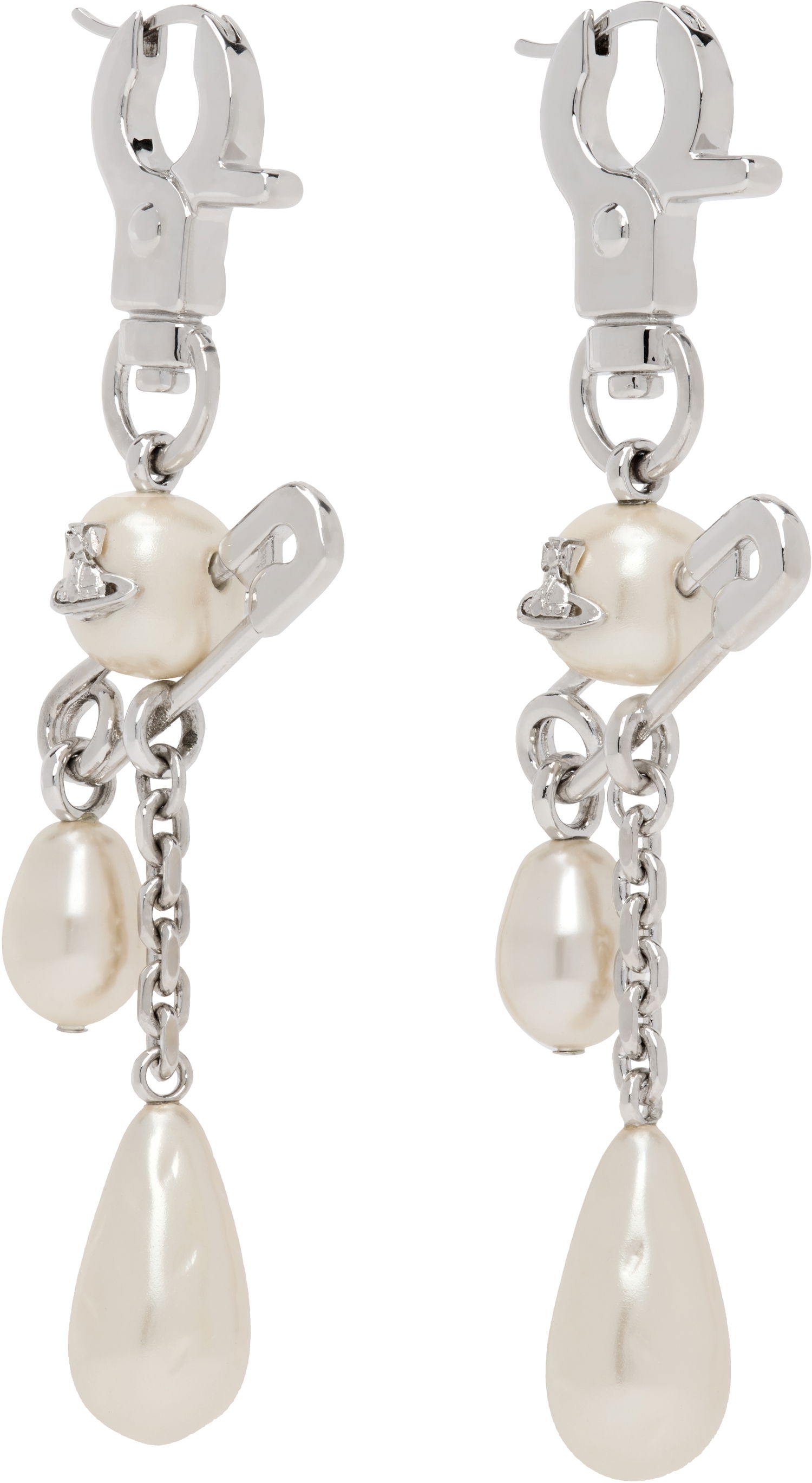 Náušnice Vivienne Westwood Long Earrings With Pearls Metalická | 6202016C-02P103-, 1