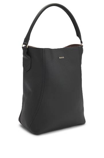 Tote bag BOSS BOSS Grained Leather Bucket Bag Čierna | 50547744, 1