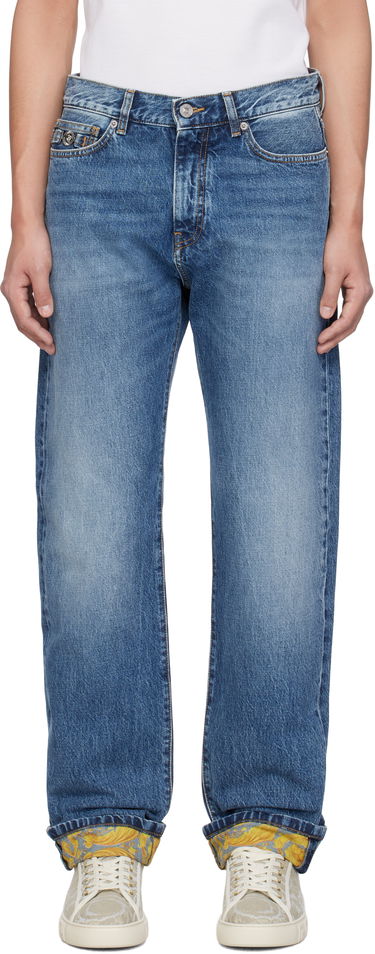 Džínsy Versace Versace Stonewashed Cuffed Jeans Modrá | 1018013_1A12886, 0