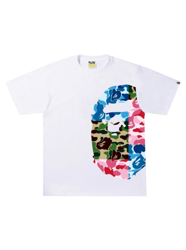 Tričko BAPE ABC Camo Crazy Side Big Ape Head Tee Biela | 1I30-110-067 WHT