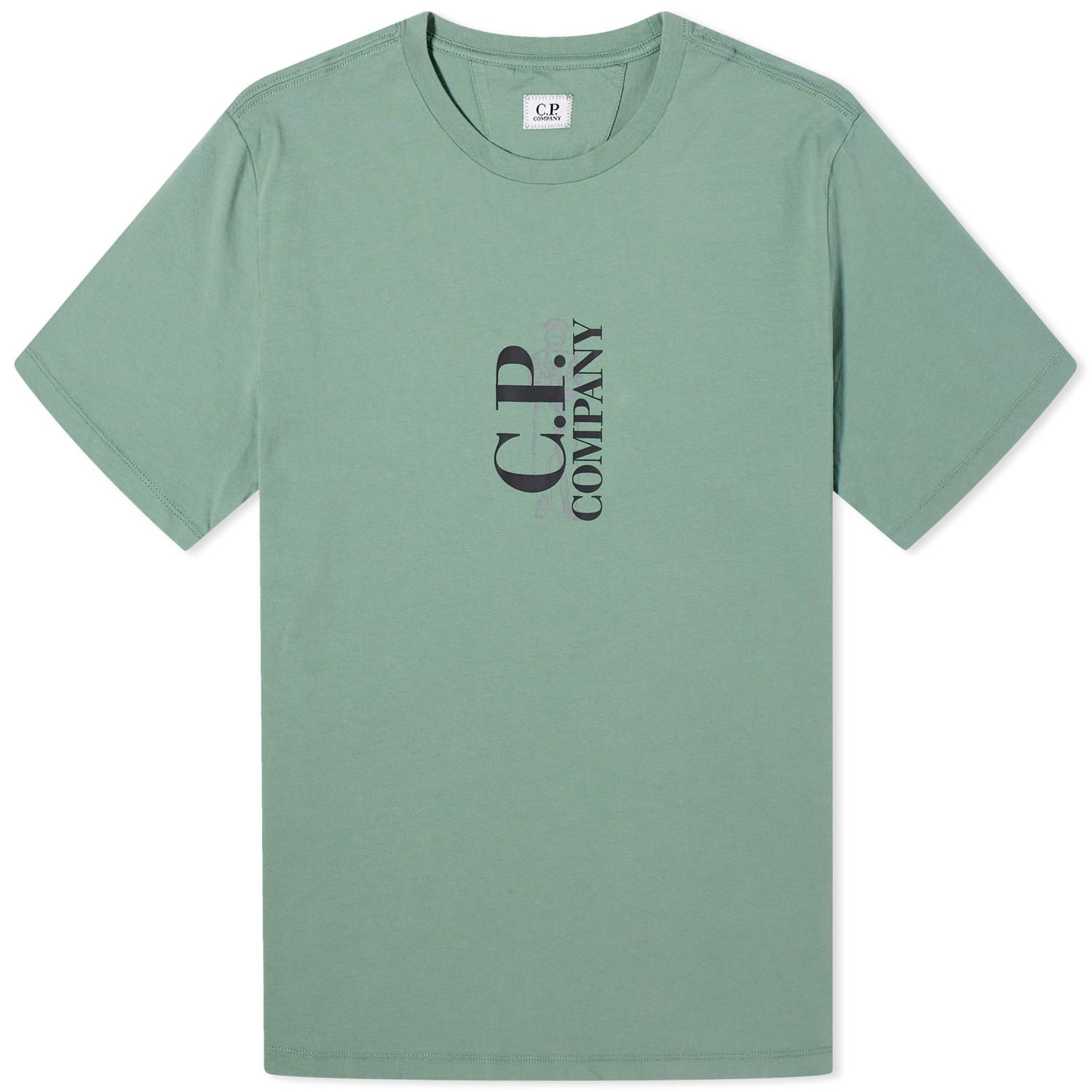 Tričko C.P. Company Sailor Logo T-Shirt Zelené | 16CMTS139A-005100W-626, 0