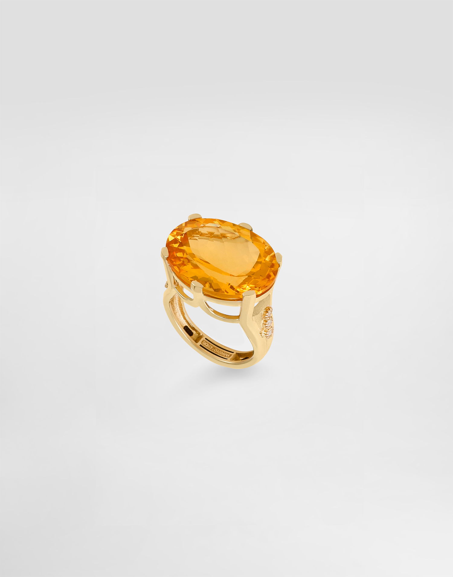 Prsteň Dolce & Gabbana Anna Ring in 18-carat Yellow Gold with Citrine and Diamonds, Size 51 Žltá | WRSB1GWCTR1ZOO00, 1