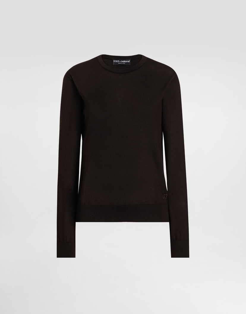 Sveter Dolce & Gabbana Dolce & Gabbana Cashmere Pullover Hnedá | FXXAGZJBW0PM0682