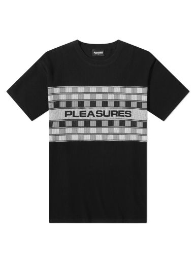 Tričko Pleasures Check Knitted T-Shirt Black Čierna | P23SU004-BLK