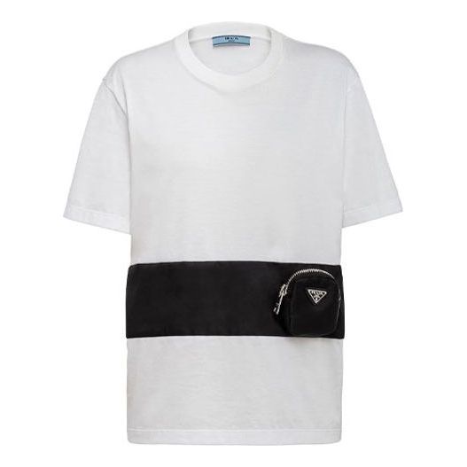 Tričko Prada Prada Knit T-Shirt with Removable Pouch Biela | 135684-1XBH-F0964-S-202, 0