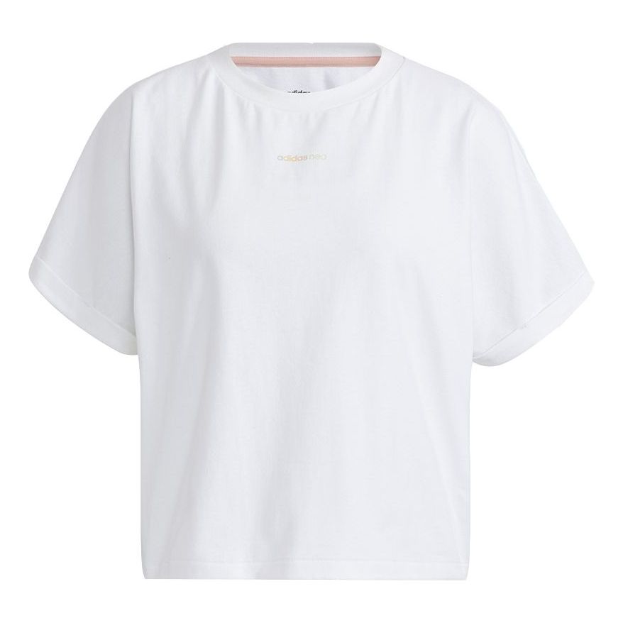 Crop Top adidas Originals Short Sleeve Leisure T-Shirt Biela | H16281, 0