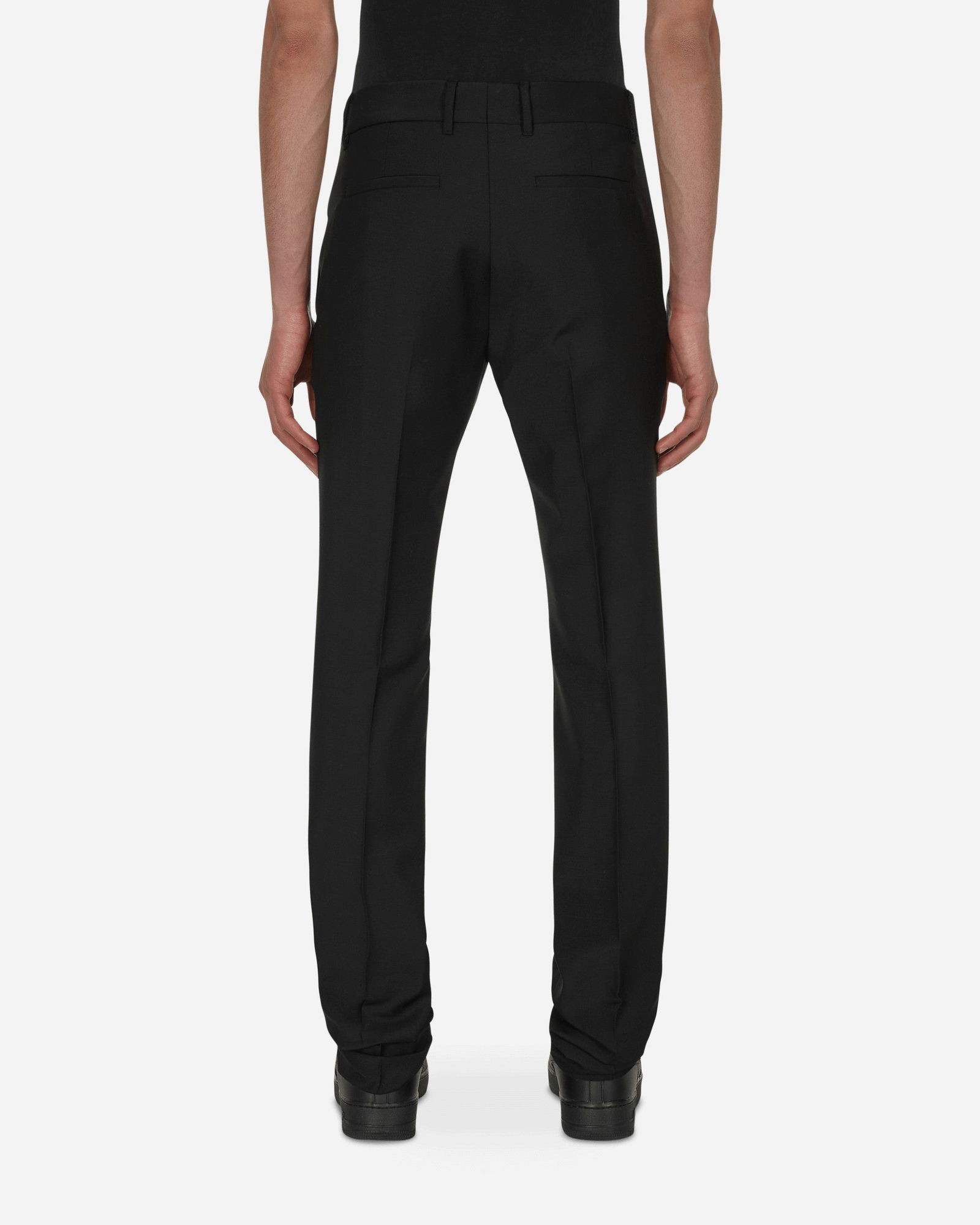 Zip Details Wool Trousers