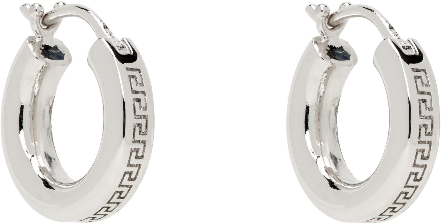 Náušnice Versace Versace Greca Hoop Earrings Metalická | 1018958_1A00620, 1