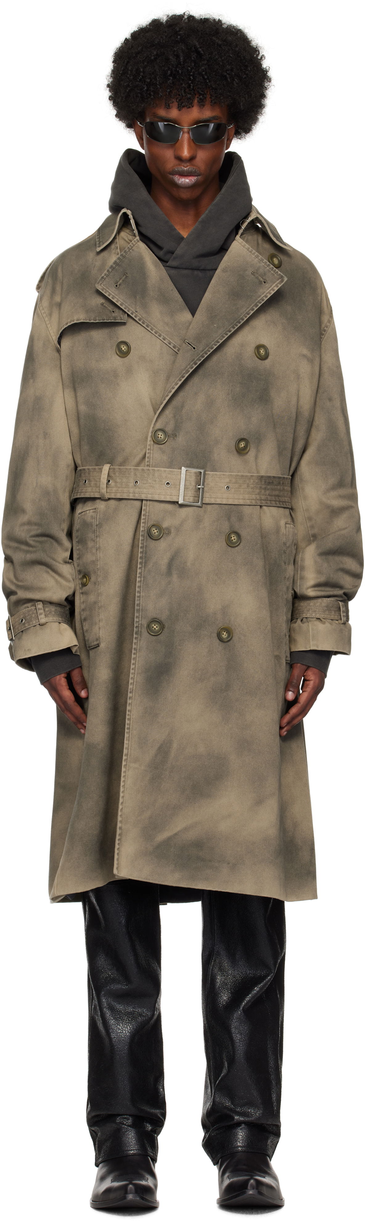 Trenčkot GUESS Washed Trench Coat Hnedá | M4BL01WGF40F1WK, 0