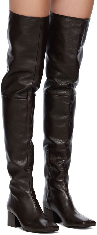 Tenisky a topánky LEMAIRE Knee-High Leather Boots Hnedá | FO0070 LL0043, 3