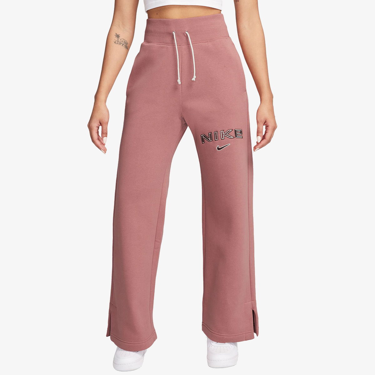 Fleece Logo Wide Leg Pants