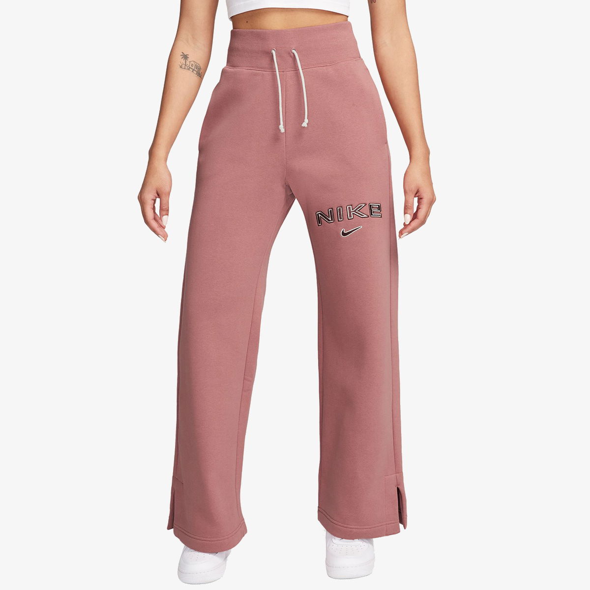 Tepláky Nike Fleece Logo Wide Leg Pants Ružová | FV7684-634, 0