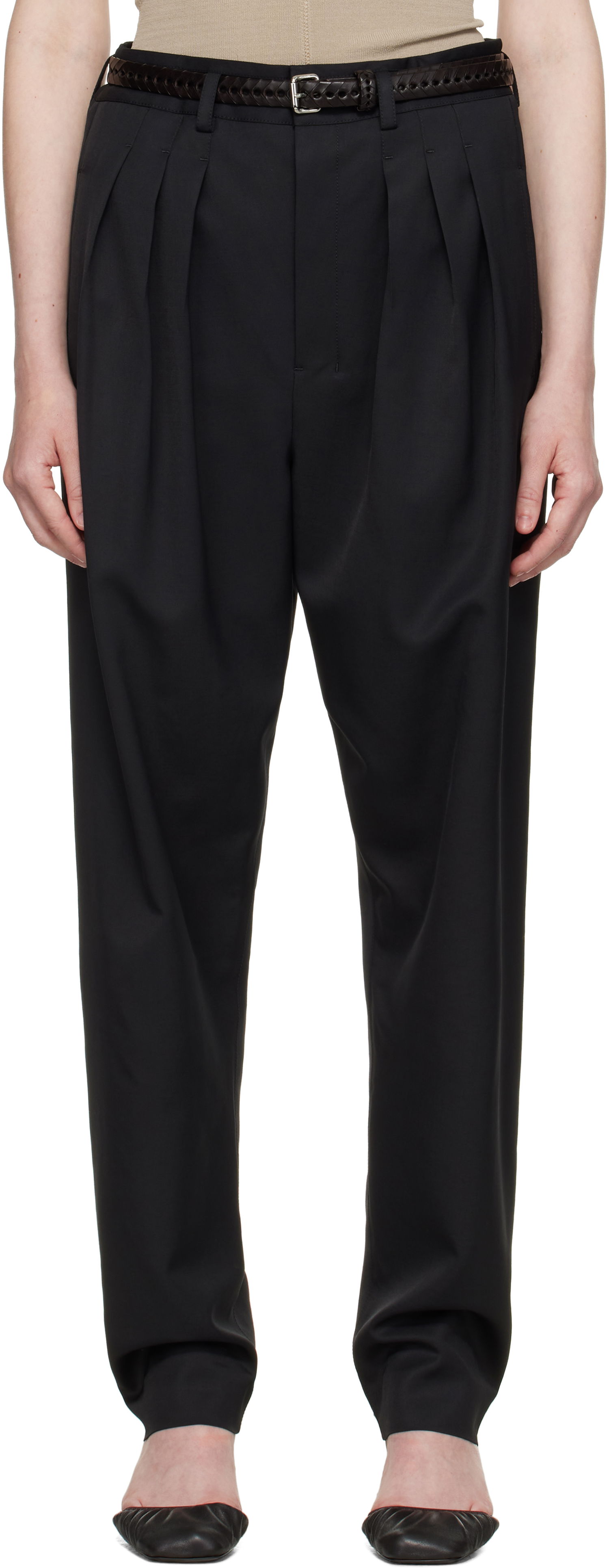 Nohavice LEMAIRE Lemaire Pleated Tailored Trousers Čierna | PA1178 LF1362, 0