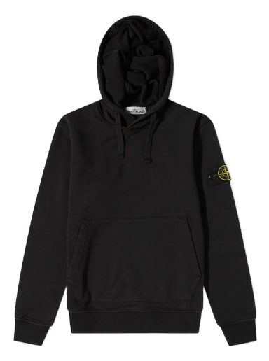 Mikina Stone Island Garment Dyed Popover Hoody Čierna | 761564151-V0029