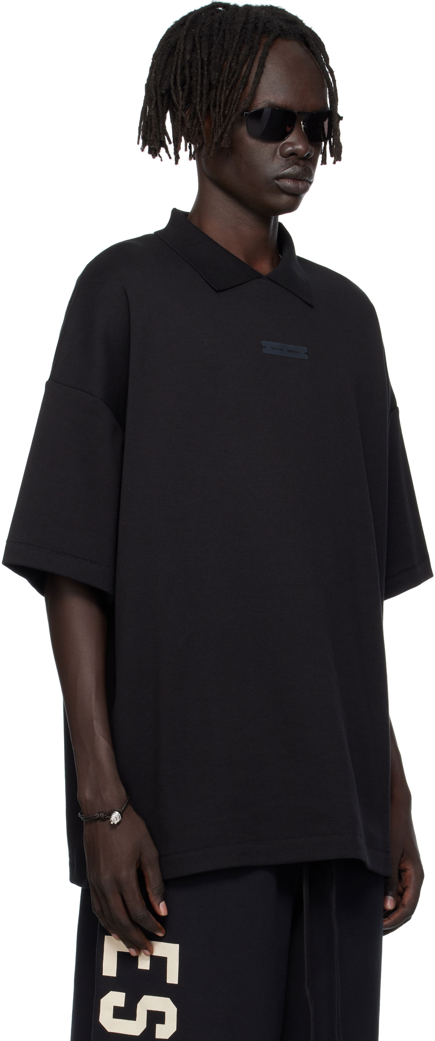 Polo tričko Fear of God ESSENTIALS 90s Fit Piqué Polo Čierna | 125SP254400F, 1