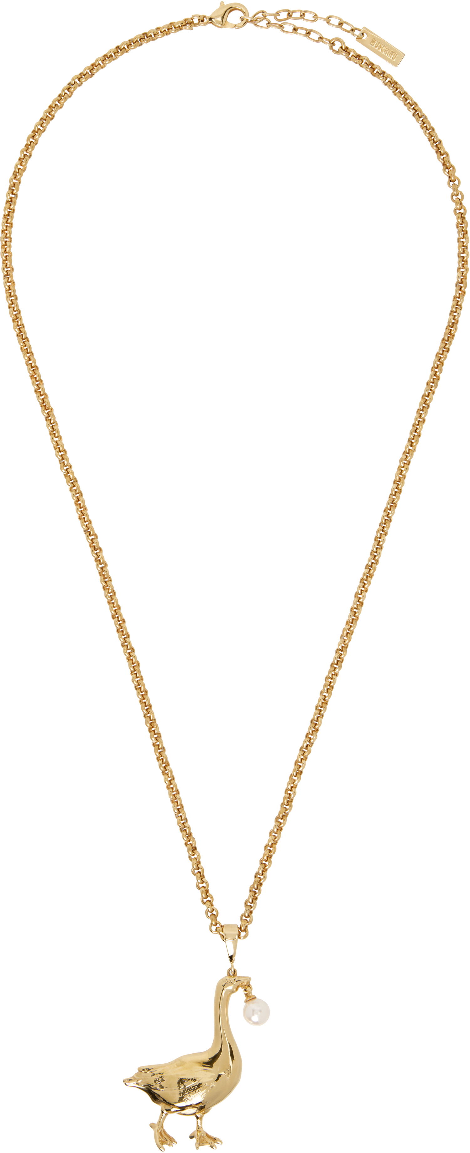 Náhrdelník Moschino Moschino Archive Goose Pendant Necklace Metalická | 25171A911384031607, 0