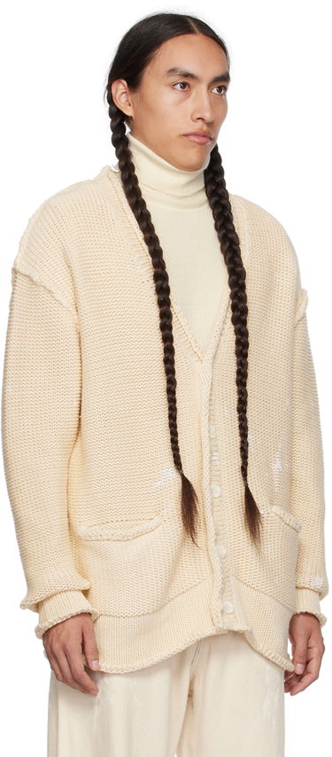 Sveter R13 R13 Rolled Edge Knit Cardigan Béžová | R13MY151-Y055B, 1