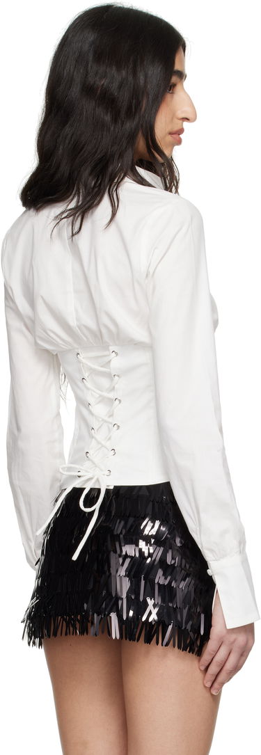 Košeľa GUIZIO Guizio Tailored Corset Long Sleeve Shirt Biela | S25102W089, 2