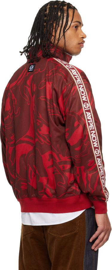 Bunda AAPE by A Bathing Ape 'AAPENOW' Moonface Camo Zip-Up Track Jacket Červená | AAPSWMC347XXPRDZ, 2