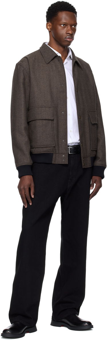 Bomber bunda BOSS Hugo Herringbone Bomber Jacket Hnedá | 50542617, 3