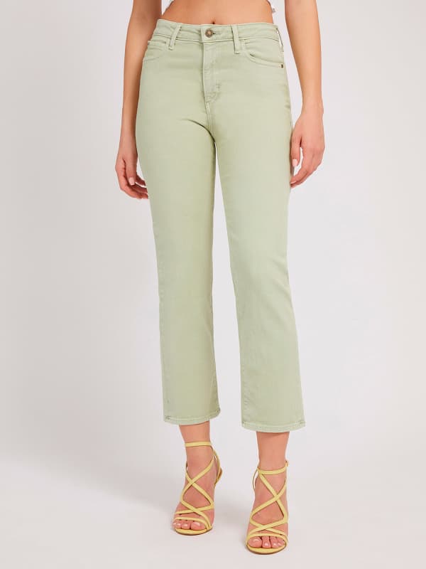 Džínsy GUESS Straight Denim Pant Zelené | W2YA08D4QQ0, 0