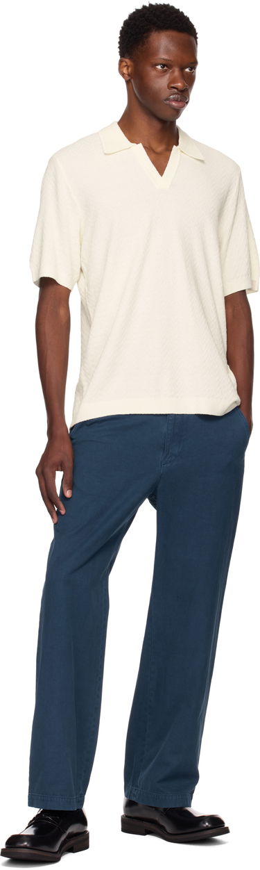 Polo tričko rag & bone Rag & Bone Zuma Herringbone Knit Polo Biela | MBS25P019NC19, 3