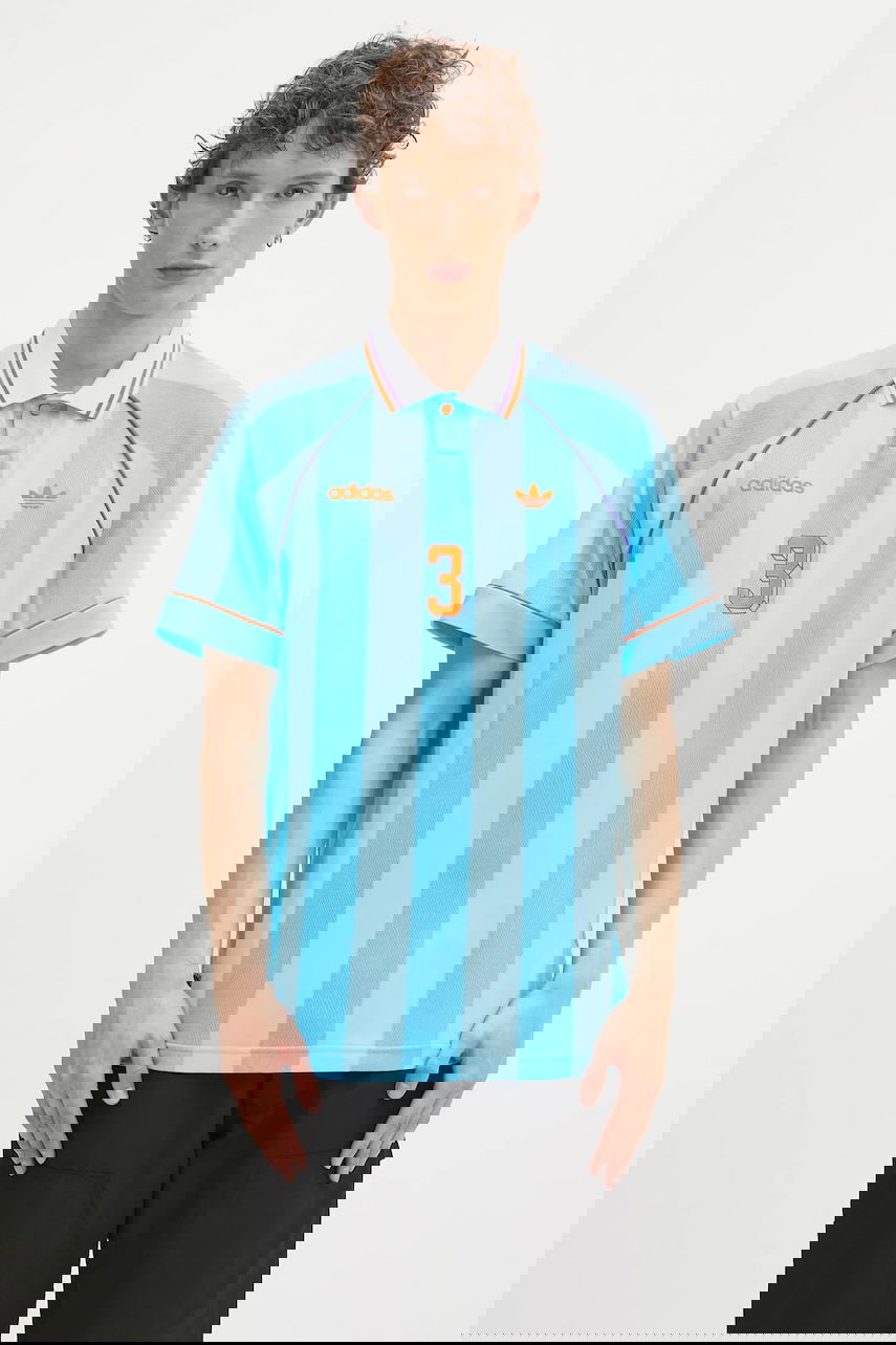 Polo tričko adidas Originals adidas Originals Jacquard Jersey Polo Modrá | KD2308, 0