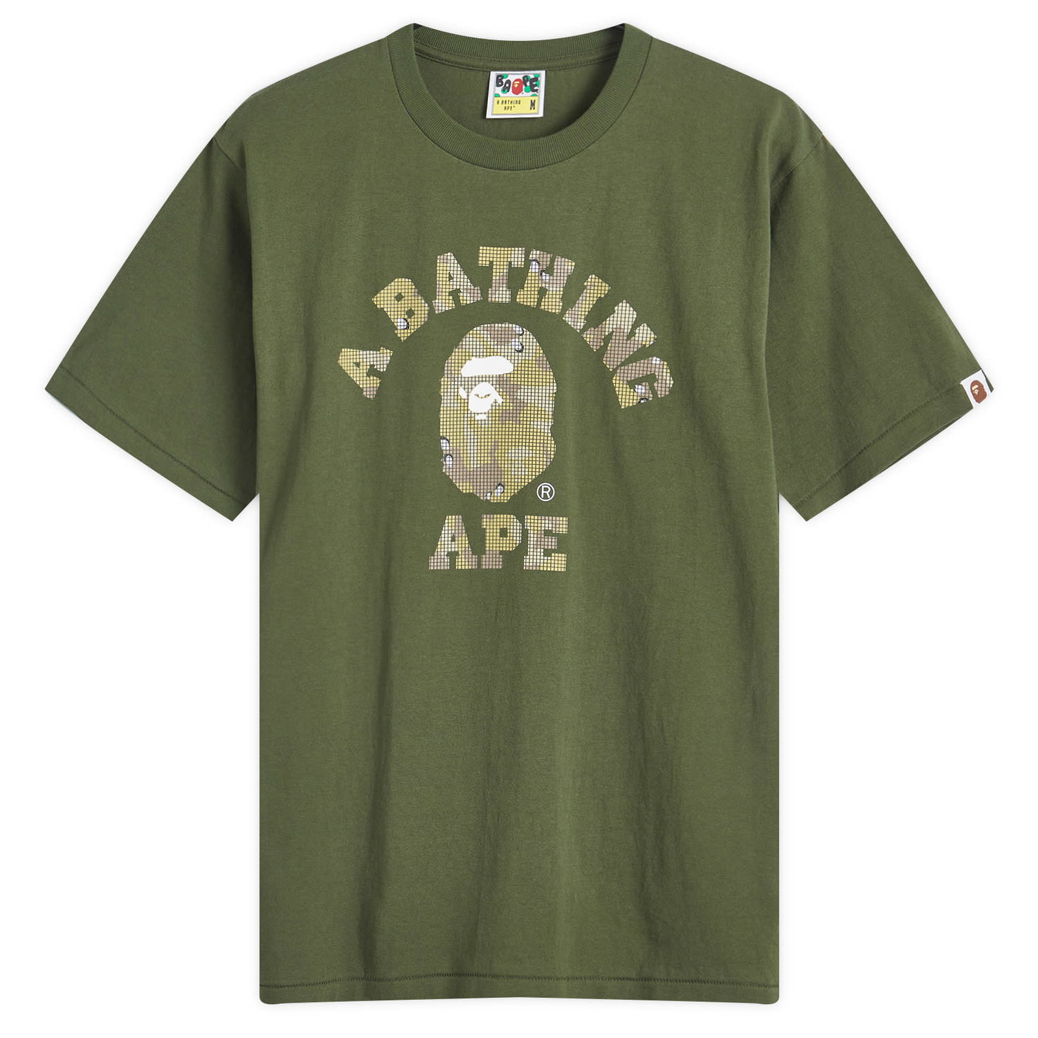 Tričko BAPE Bitmap College T-Shirt Zelené | 001TEK801039M-OLD, 0