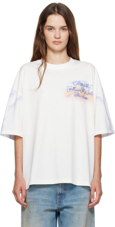 Tričko AMIRI AMIRI 'Follow Me' Oversized T-Shirt Biela | AWJYTE1070, 0