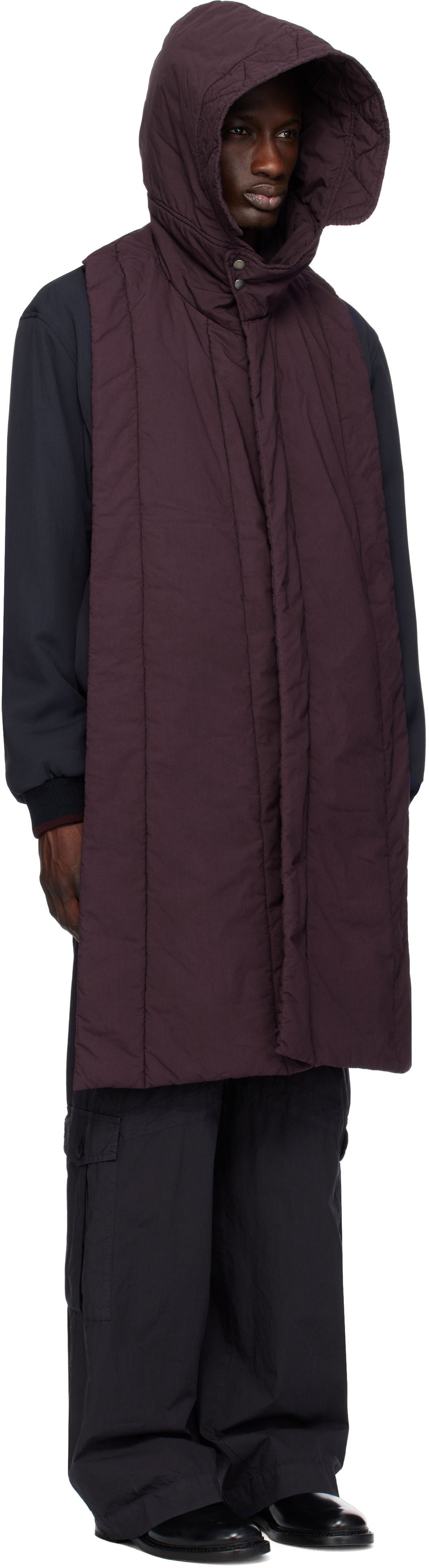 Vesta Dries Van Noten Dries Van Noten Hooded Cotton Vest Fialová | 251-020601-1148, 1