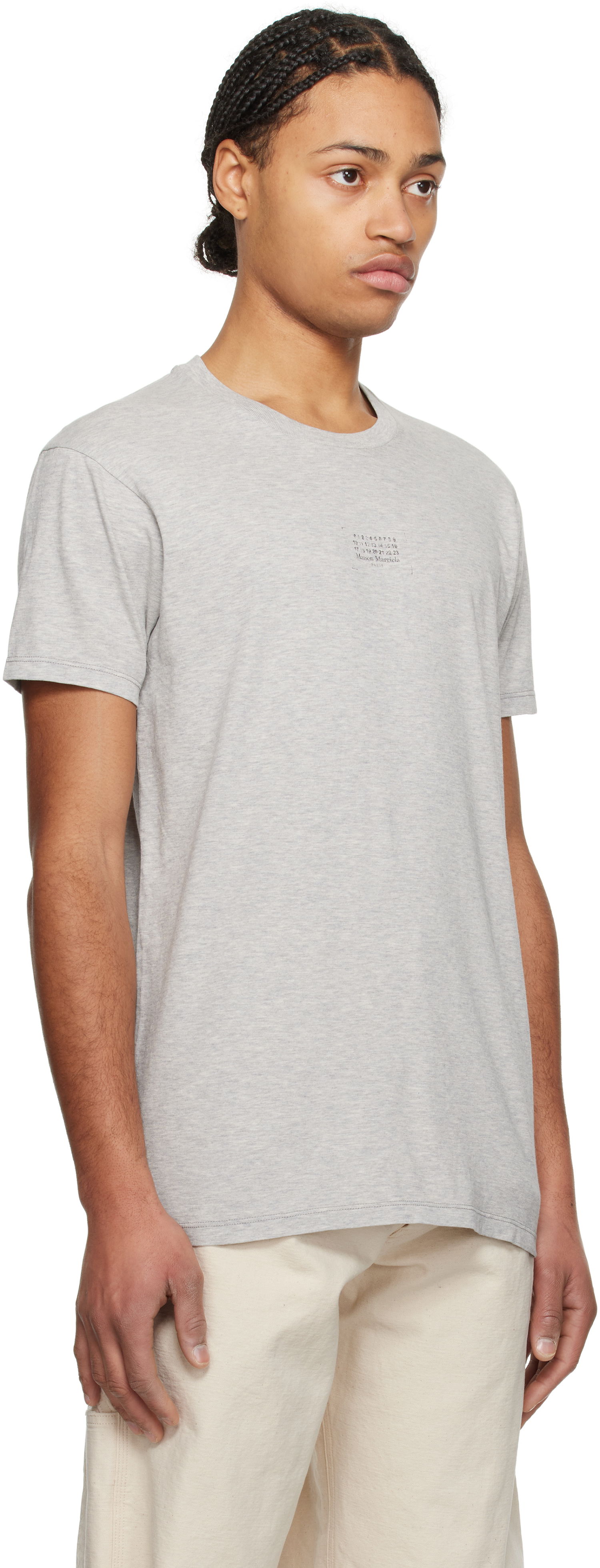 Tričko Maison Margiela Maison Margiela Stamp Logo T-Shirt Šedá | S50GC0706 M20086, 1