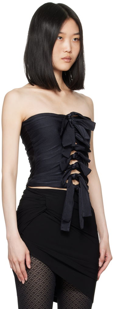 Tielko Coperni Coperni Knotted Gala Tube Top Čierna | COPT57BIS545, 1