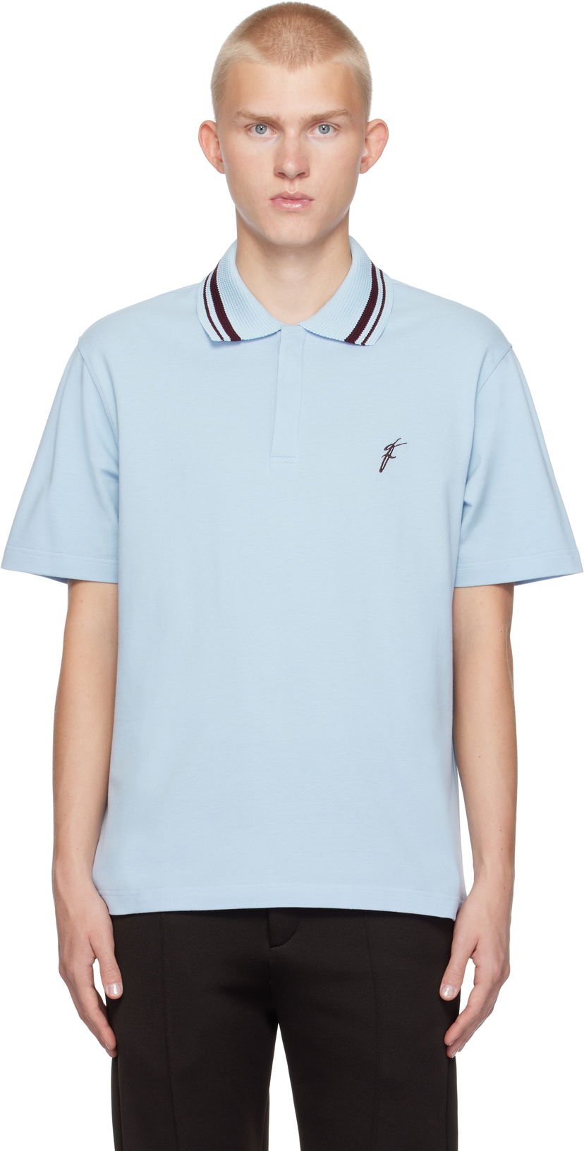 Polo tričko FERRAGAMO Polo Shirt Short Sleeve Modrá | 776276