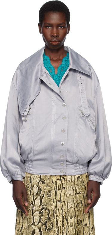 Bomber bunda Dries Van Noten Dries Van Noten Twill Bomber Jacket Šedá | 251-010505-1426, 0