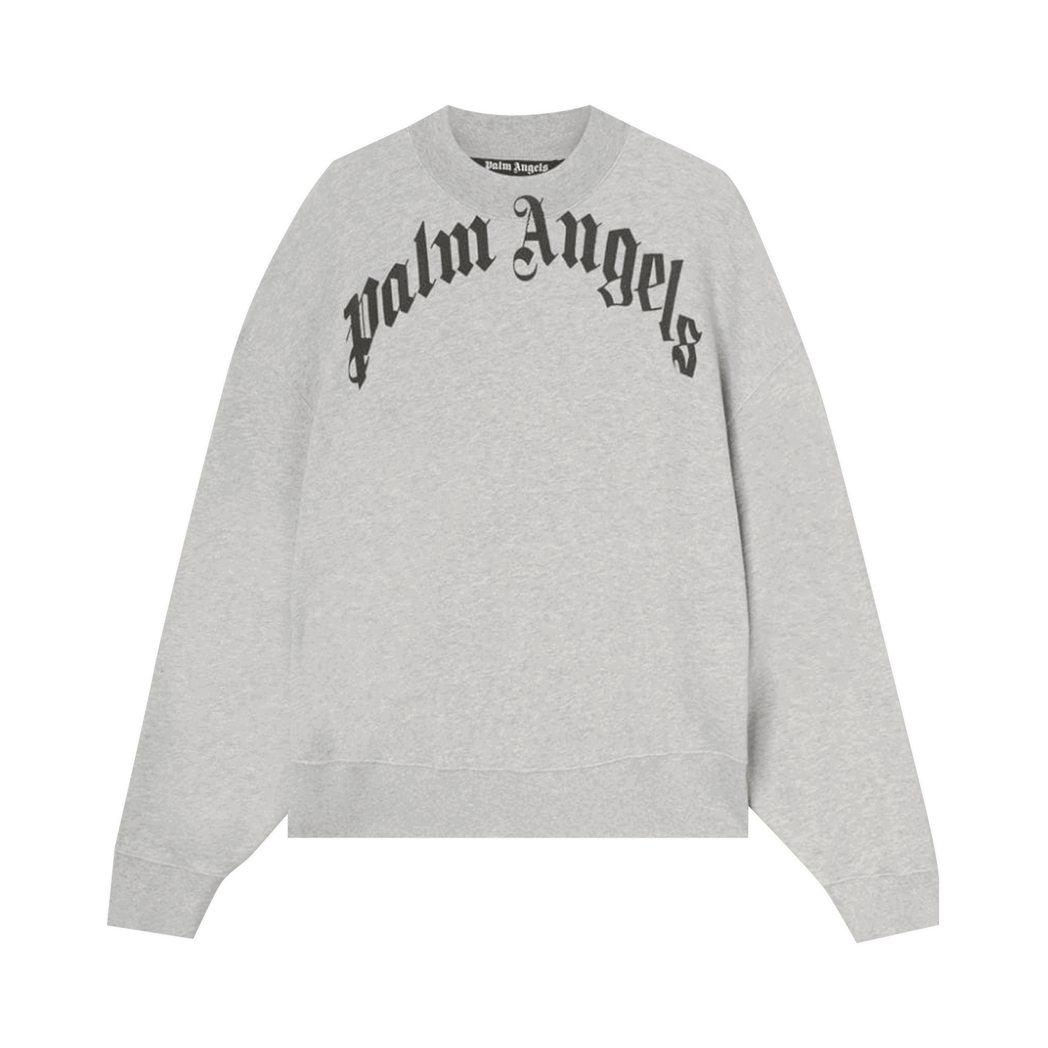 Mikina Palm Angels Curved Logo Crew Sweat Šedá | PMBA026C99FLE0010910, 0