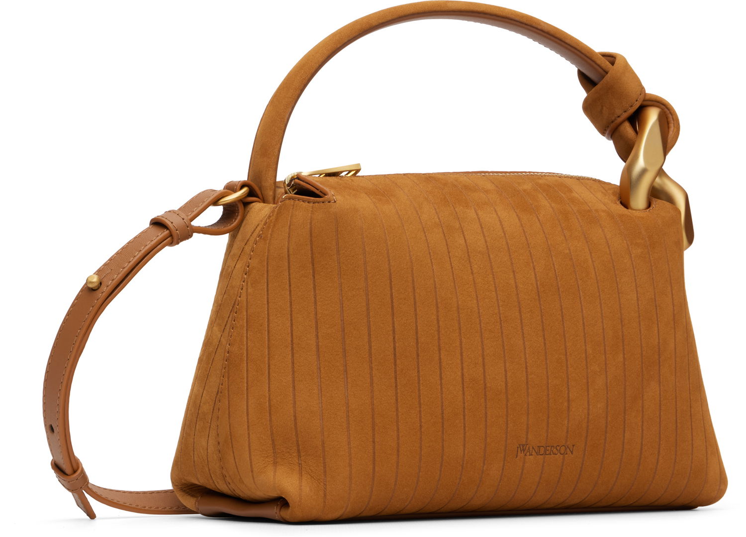 Kabelka JW Anderson Suede-Effect Paneled 'The JWA Small Corner' Bag Hnedá | HB0758-LA0375, 1