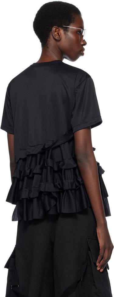 Tričko Comme des Garçons Comme des Garçons T-Shirt with Ruffle Detail Čierna | RO-T008-051-1, 2