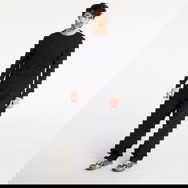 Tričko GAP Long Sleeve Waffle Mini Logo Crew Tee Čierna | 795644-02, 3