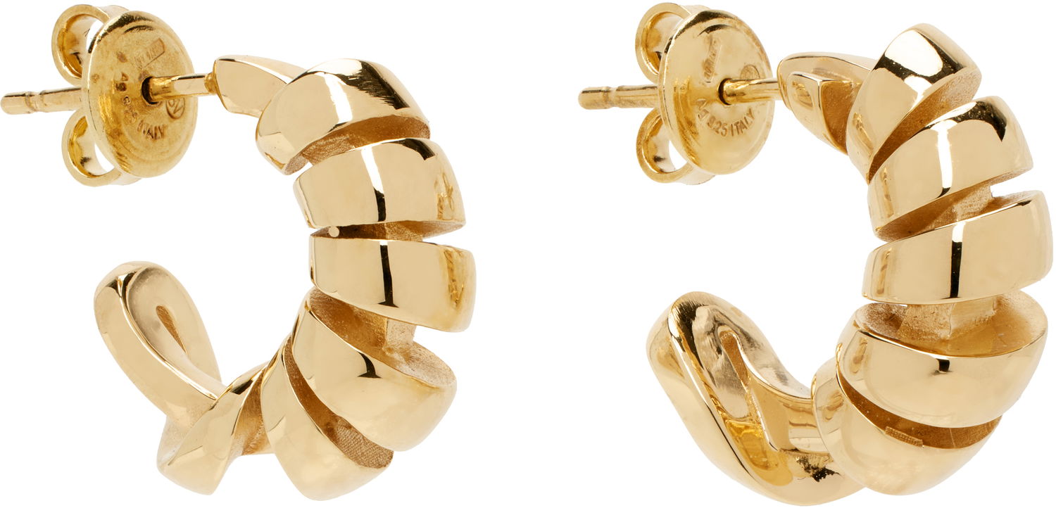 Náušnice Bottega Veneta Twist Gold Earrings Žltá | 804860 VAHU0, 1
