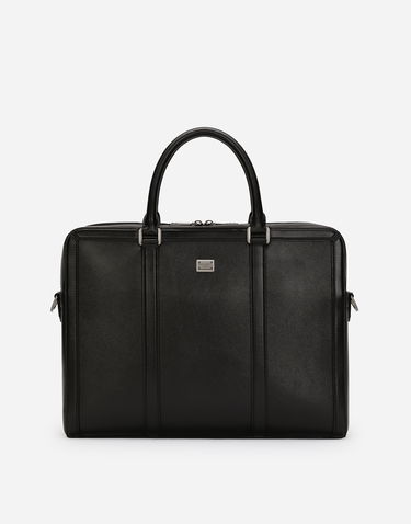 Cestovná taška Dolce & Gabbana Dolce & Gabbana Calfskin Briefcase Čierna | BM2321AV95680999, 0
