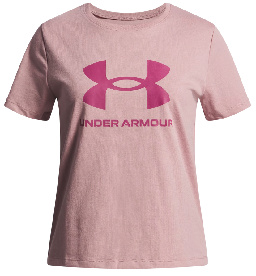 Tričko Under Armour T-Shirt BIG LOGO Short Sleeve Ružová | 1389756-673