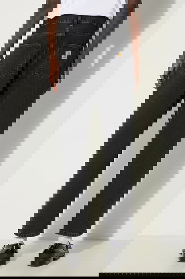 Džínsy Carhartt WIP Carhartt WIP Straight Fit Cropped Jeans Čierna | I029208.BLACK.STON, 1