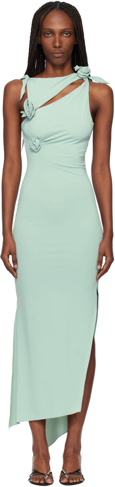 Šaty Coperni Flower Midi Dress Zelené | COPR44F5021, 0