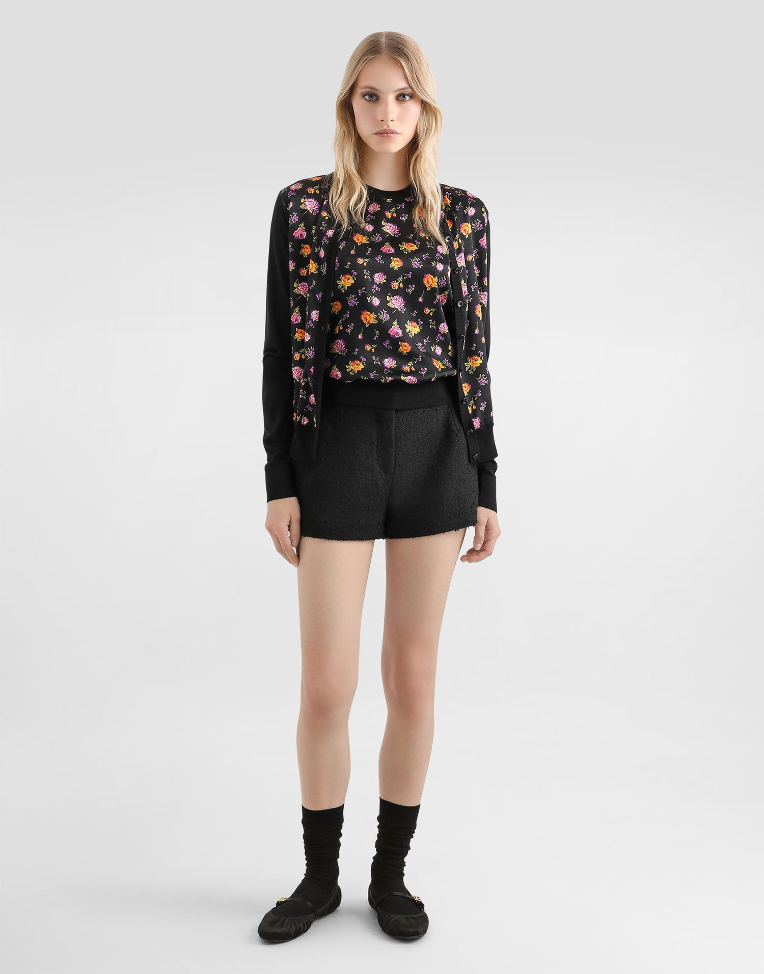 Tielko Dolce & Gabbana Small Rose Bouquets-print Silk Tank Top Rôznofarebný | FXT06TJBSOPHN5XR, 1