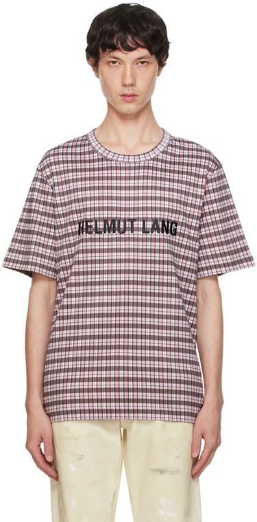 Tričko Helmut Lang Plaid Logo Print T-Shirt Ružová | O06HM509, 0