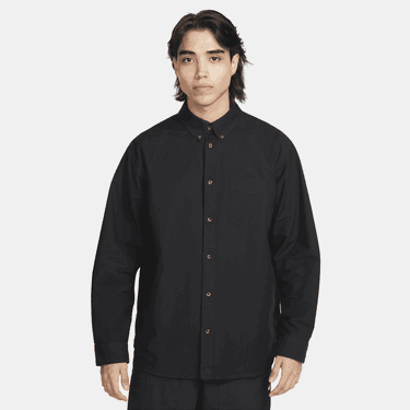Košeľa Nike Life Long-Sleeve Oxford Button-Down Shirt Čierna | FN3125-010, 0
