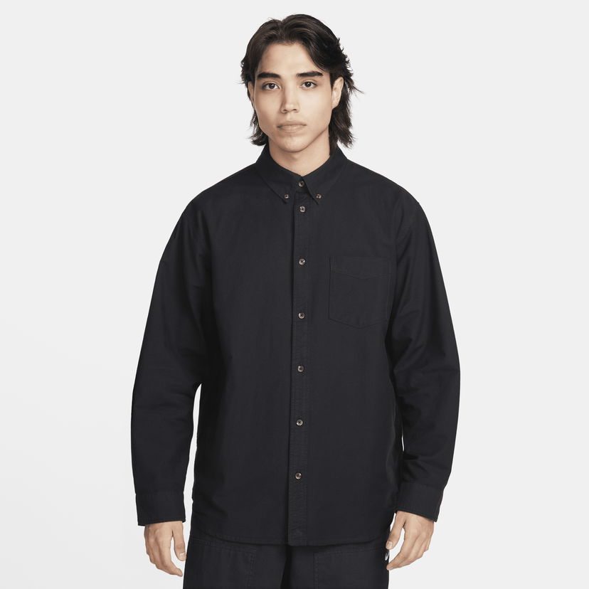 Košeľa Nike Life Long-Sleeve Oxford Button-Down Shirt Čierna | FN3125-010