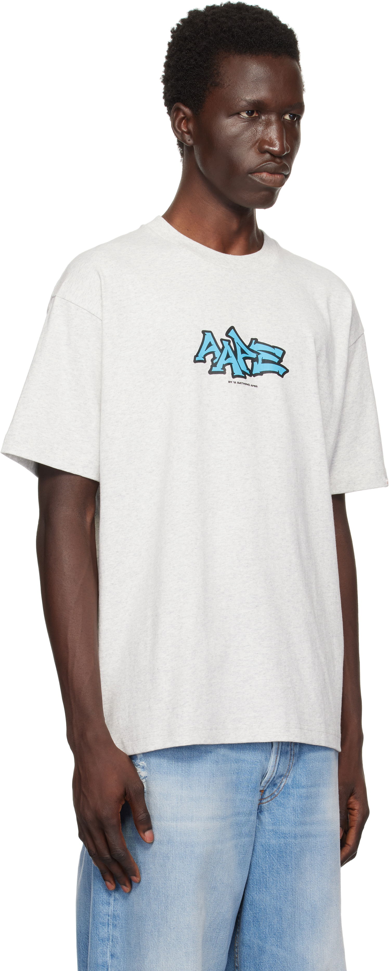 Tričko AAPE by A Bathing Ape AAPE by A Bathing Ape Theme Logo T-Shirt Šedá | AAPTEM1553XANWH2, 1